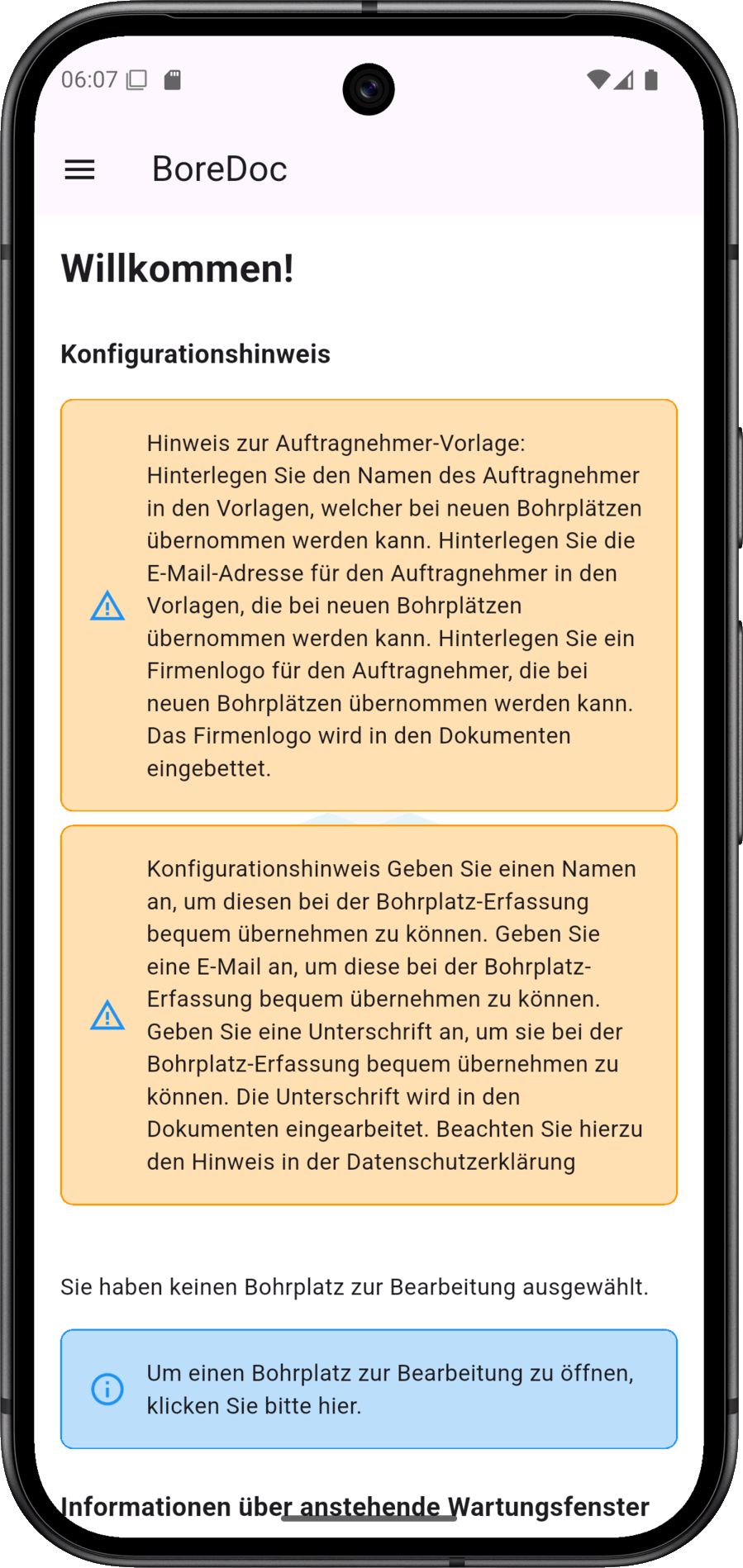 Startbildschirm
