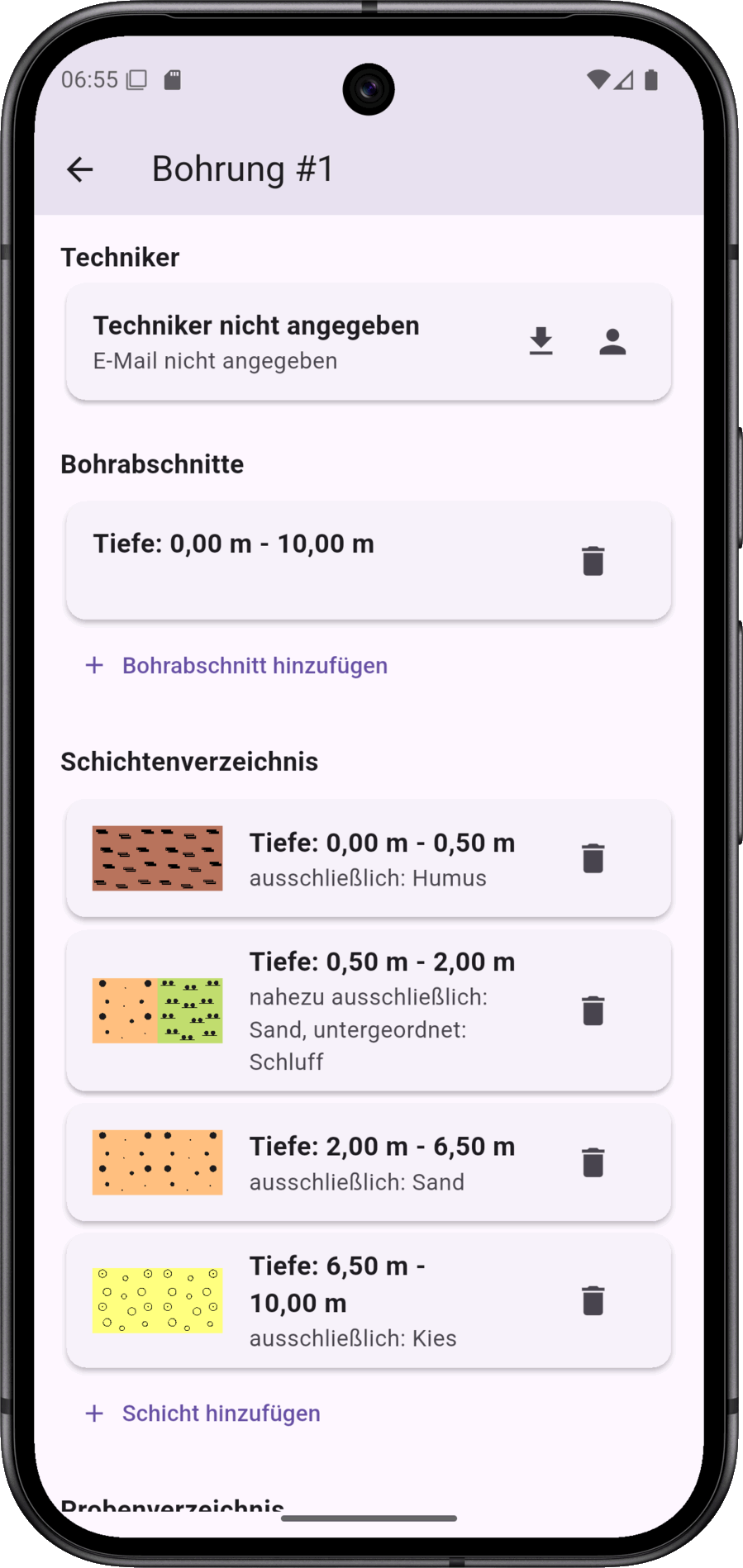 Angaben zum Bohrloch #2